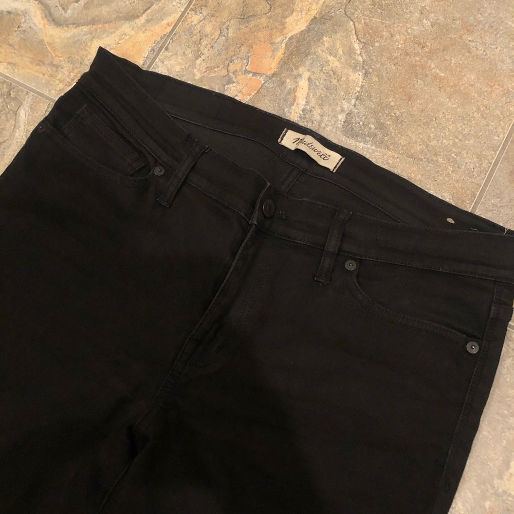 Madewell Black Coated Skinny Jeans